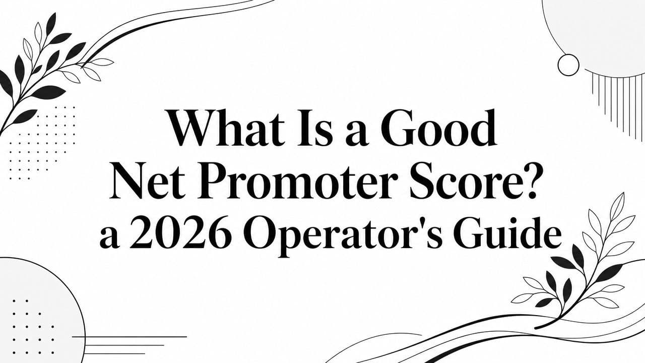 What Is a Good Net Promoter Score? a 2026 Operator's Guide