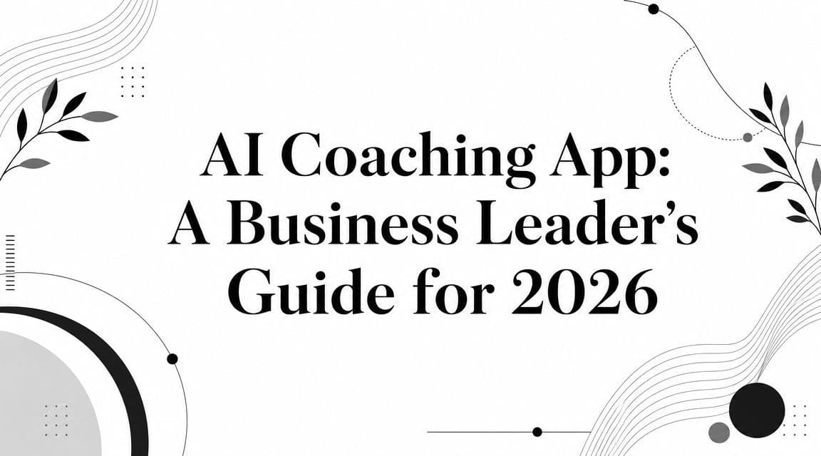 AI Coaching App: A Business Leader's Guide for 2026