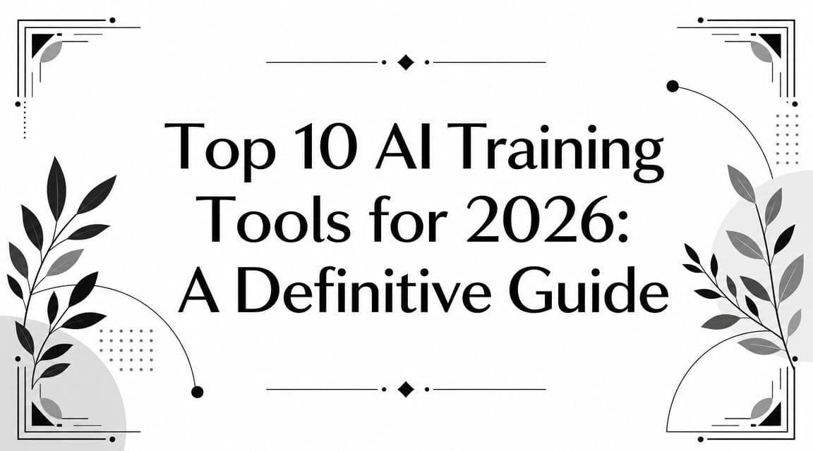 Top 10 AI Training Tools for 2026: A Definitive Guide