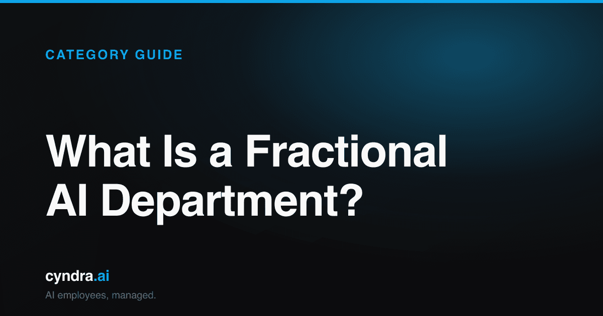 What Is a Fractional AI Department? The Complete Guide for 2026
