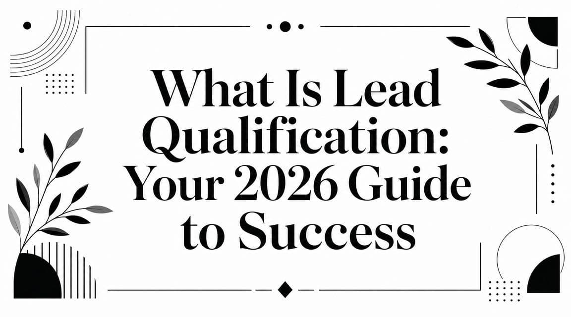 What Is Lead Qualification: Your 2026 Guide to Success