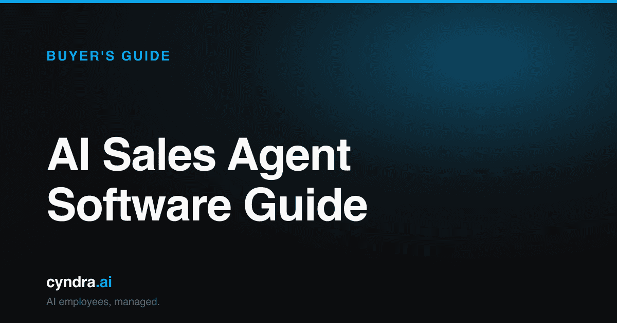 AI Sales Agent Software: The Complete Buyer's Guide (2026)