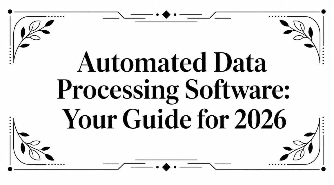 Automated Data Processing Software: Your Guide for 2026