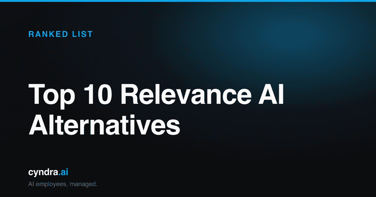 Top 10 Relevance AI Alternatives in 2026 (Ranked)