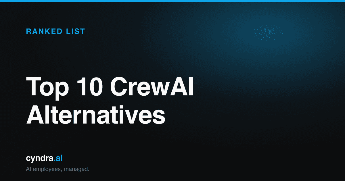 Top 10 CrewAI Alternatives in 2026 (No-Code to Enterprise)