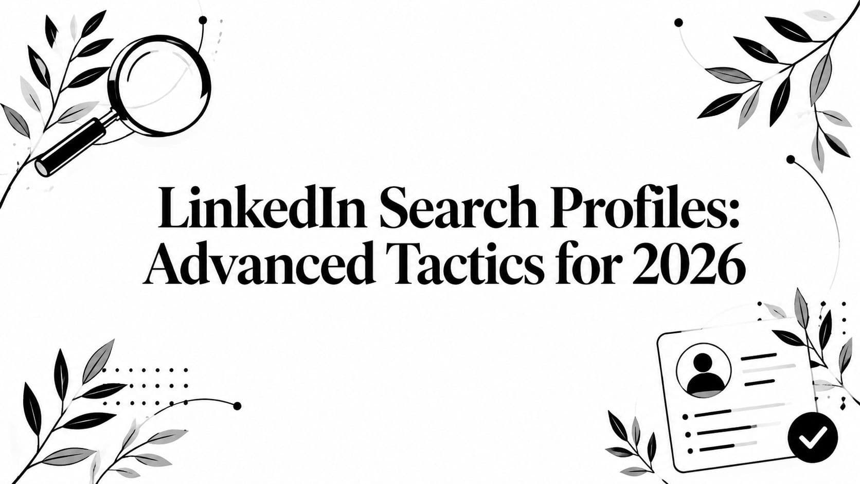 LinkedIn Search Profiles: Advanced Tactics for 2026