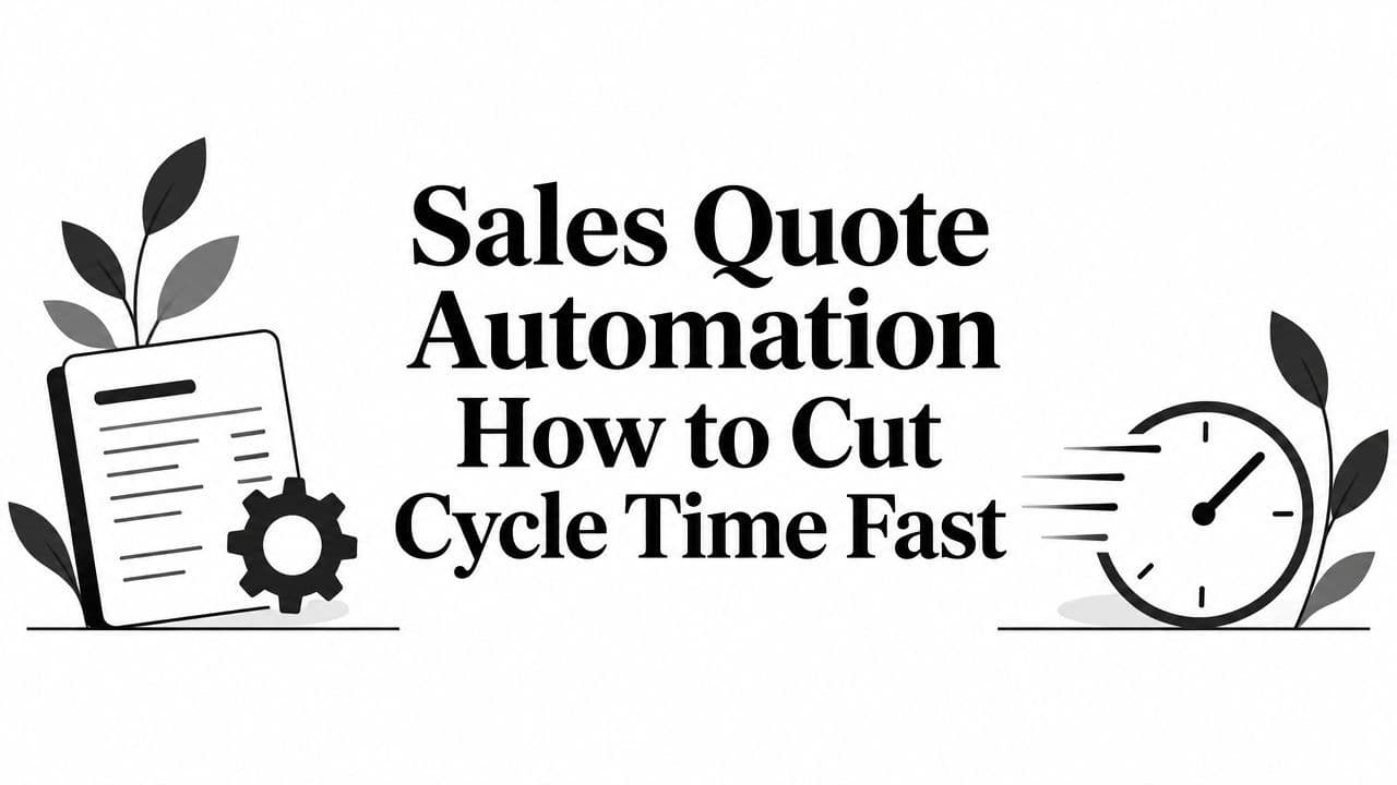 Sales Quote Automation How to Cut Cycle Time Fast