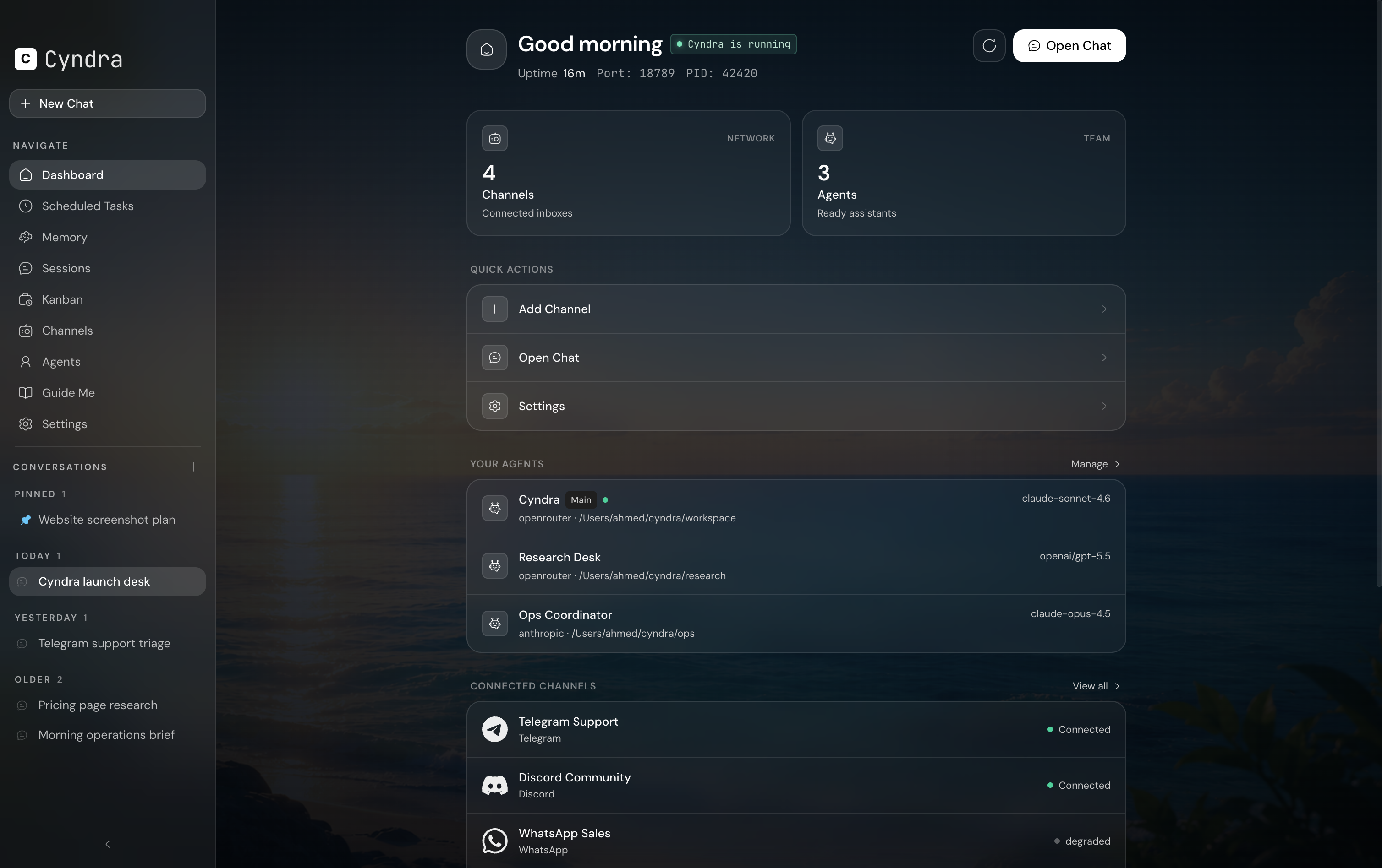 Cyndra Desktop Workspace Mockup